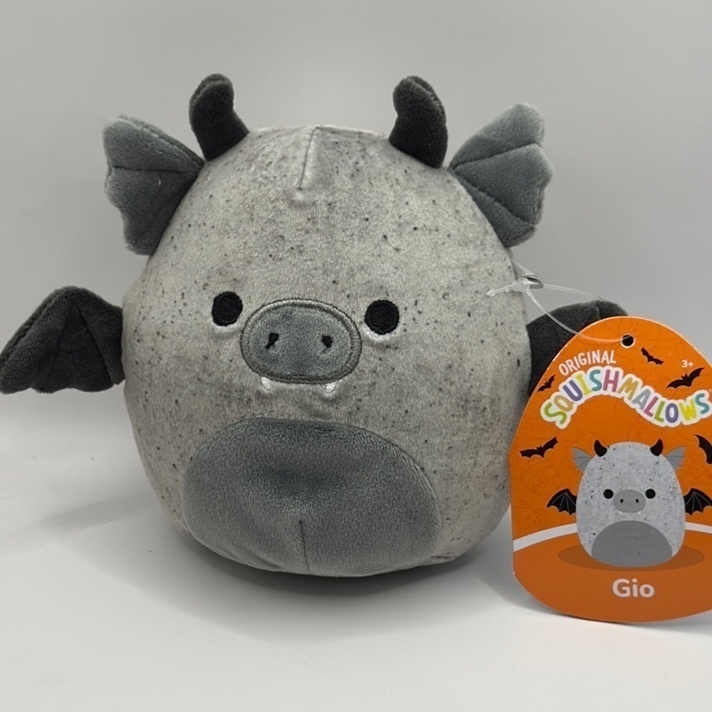 Squishmallows Gio Gray Bat Plush